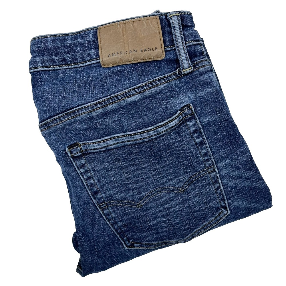 American Eagle Original Straight Jeans Men's 29x30‎ (Fits 30x28) Airflex Stretch